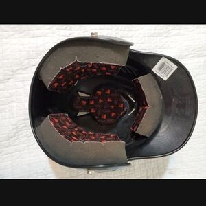 Rawlings Youth Batting Helmet in Black with Red Liner